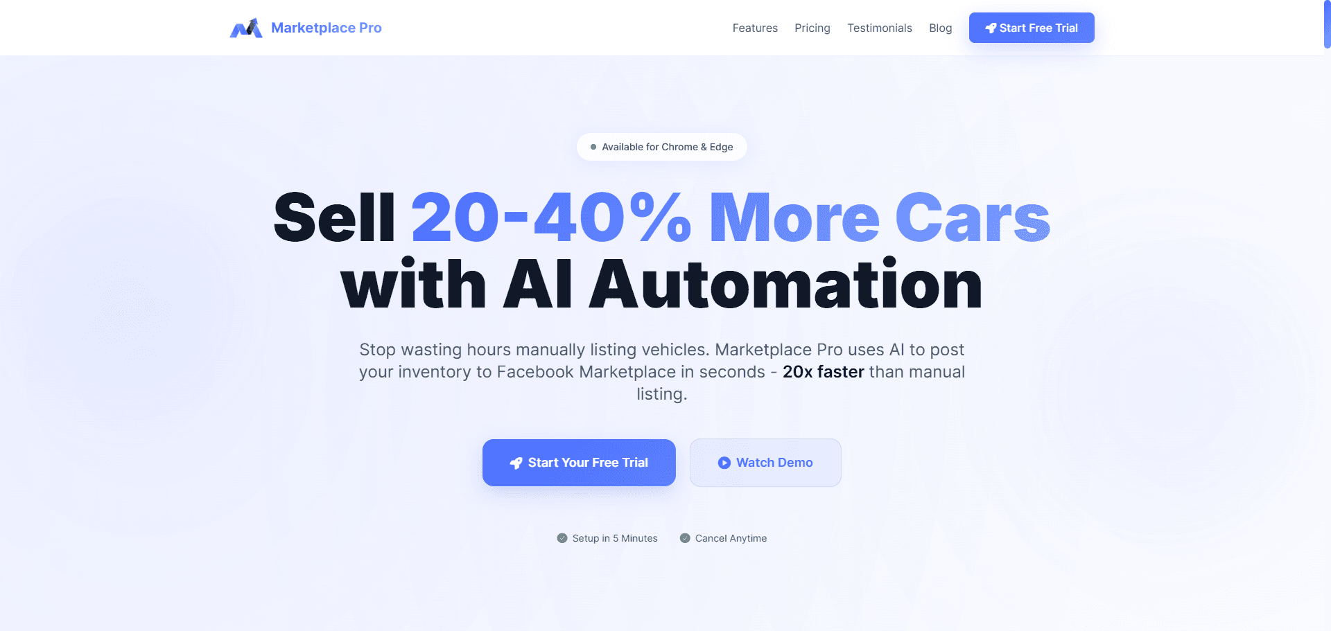 MarketplacePro: AI listing automation for car dealers