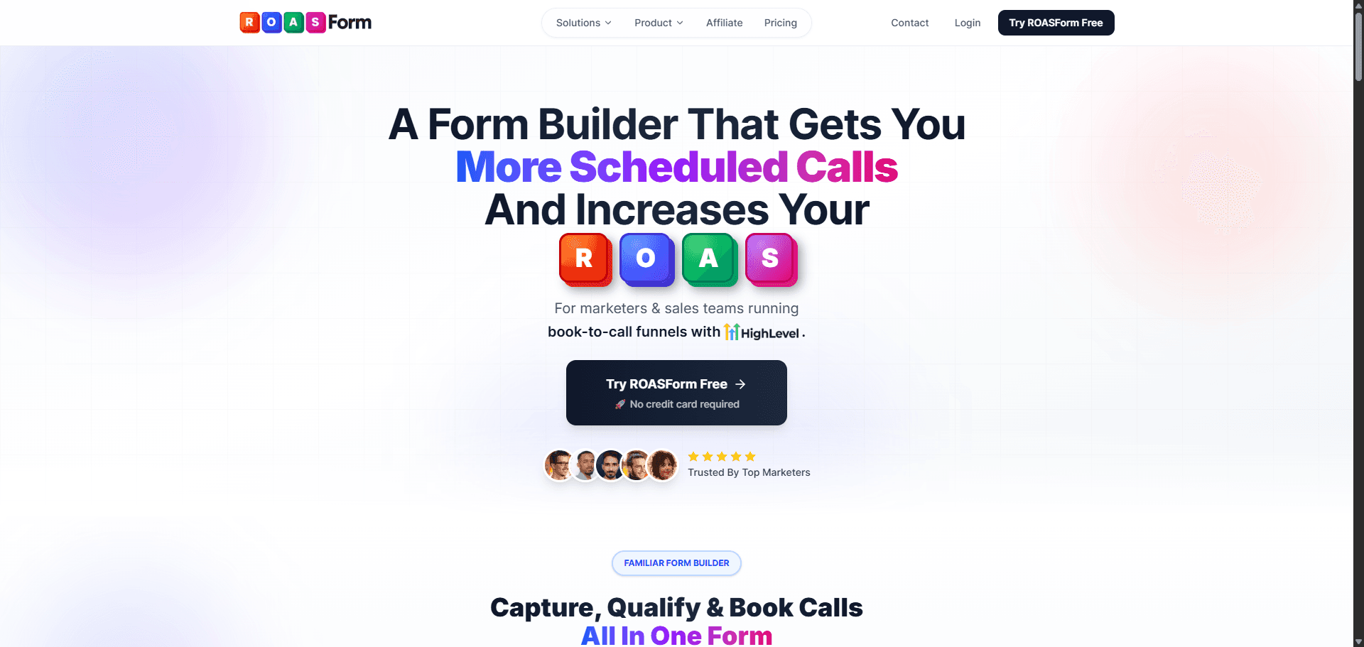 ROASForm: a form builder made for marketers