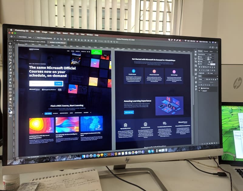Designer working on user interface